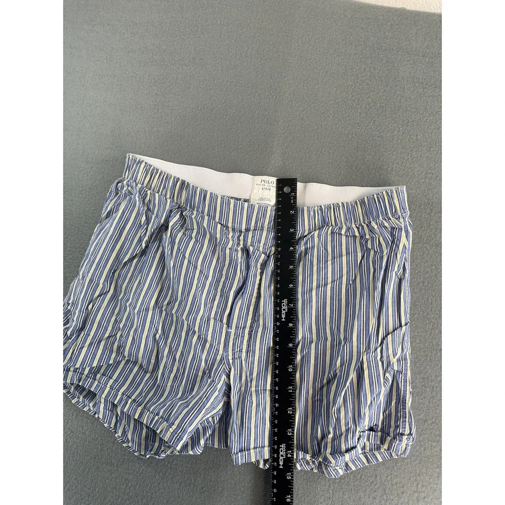 Polo Ralph Lauren Boxer Shorts Mens Large Blue‎ Stripe Lightweight Underwear